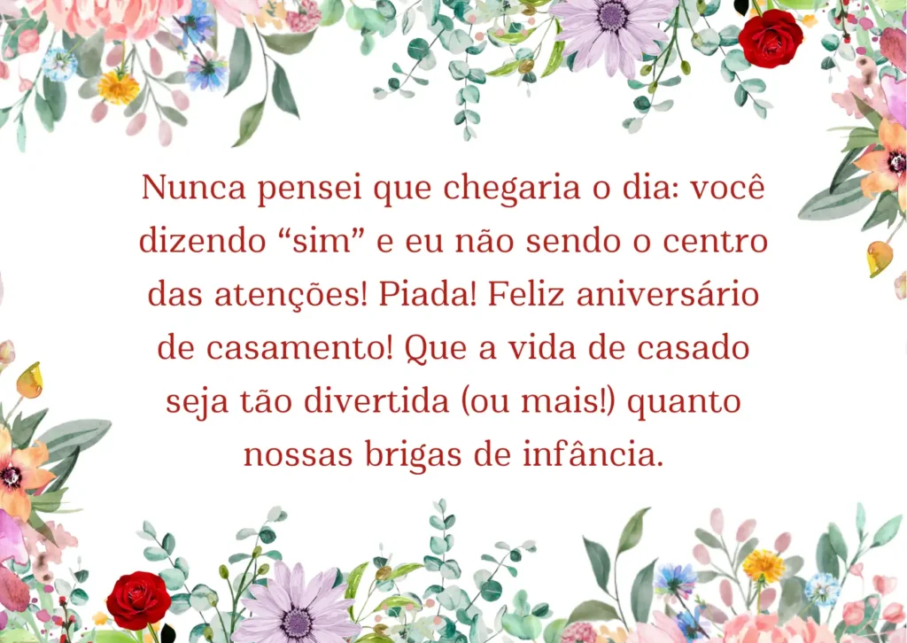 Aniversário de Casamento para Irmãos Engraçadas