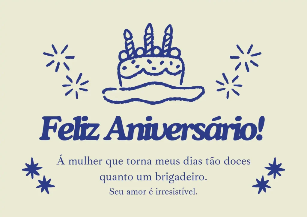 Mensagem de Aniversário Doce para Esposa