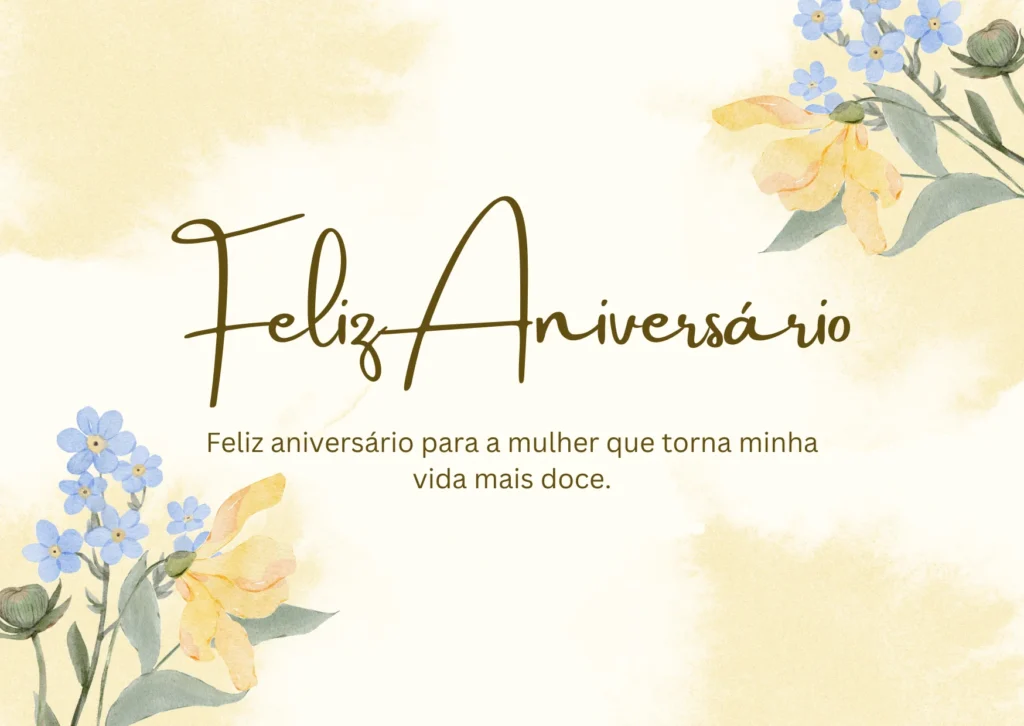 Mensagem de aniversário doce para Mãe