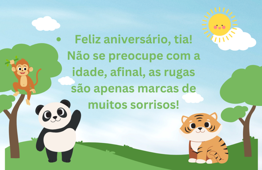 Mensagens Engraçadas de Aniversário Para Tia