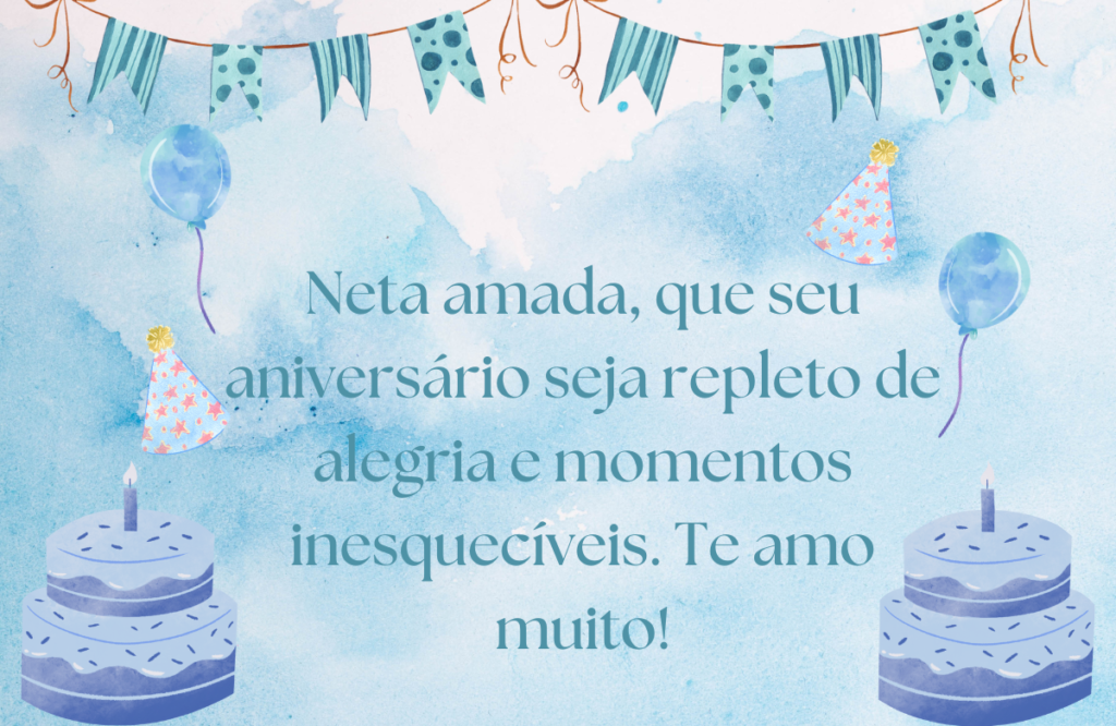 Mensagem de Feliz Aniversário Para Neta