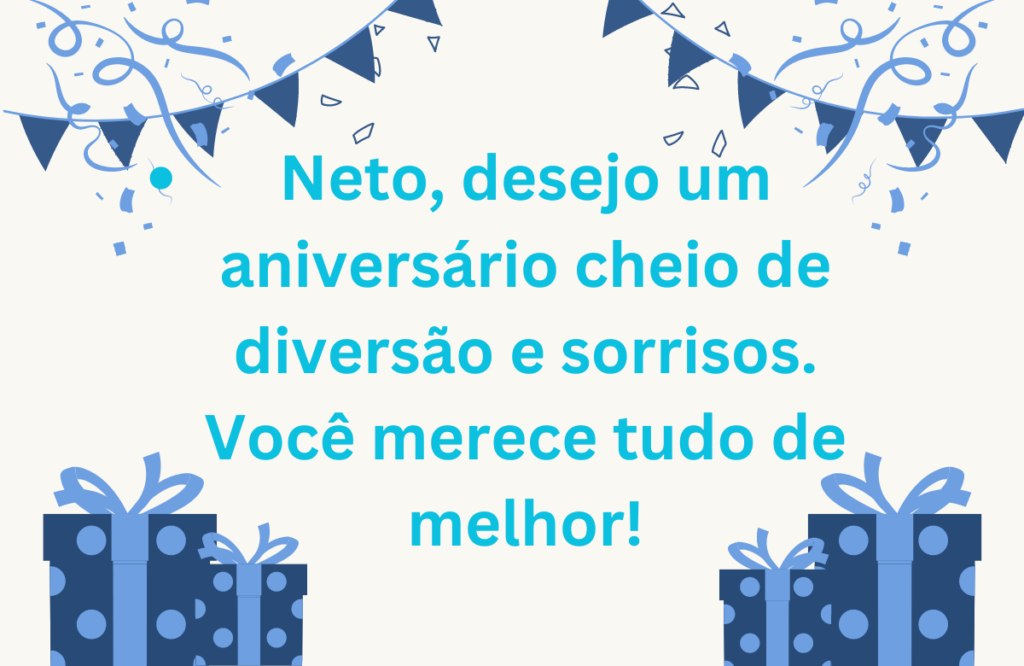 Mensagem de Feliz Aniversário Para Neto