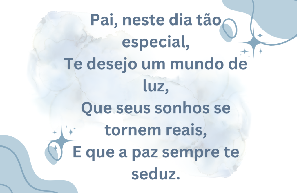 Mensagem de Aniversário de Poesia Para Pai