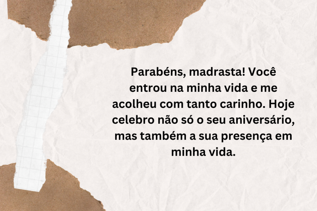 Mensagem de Aniversário Emocional Para Madrasta