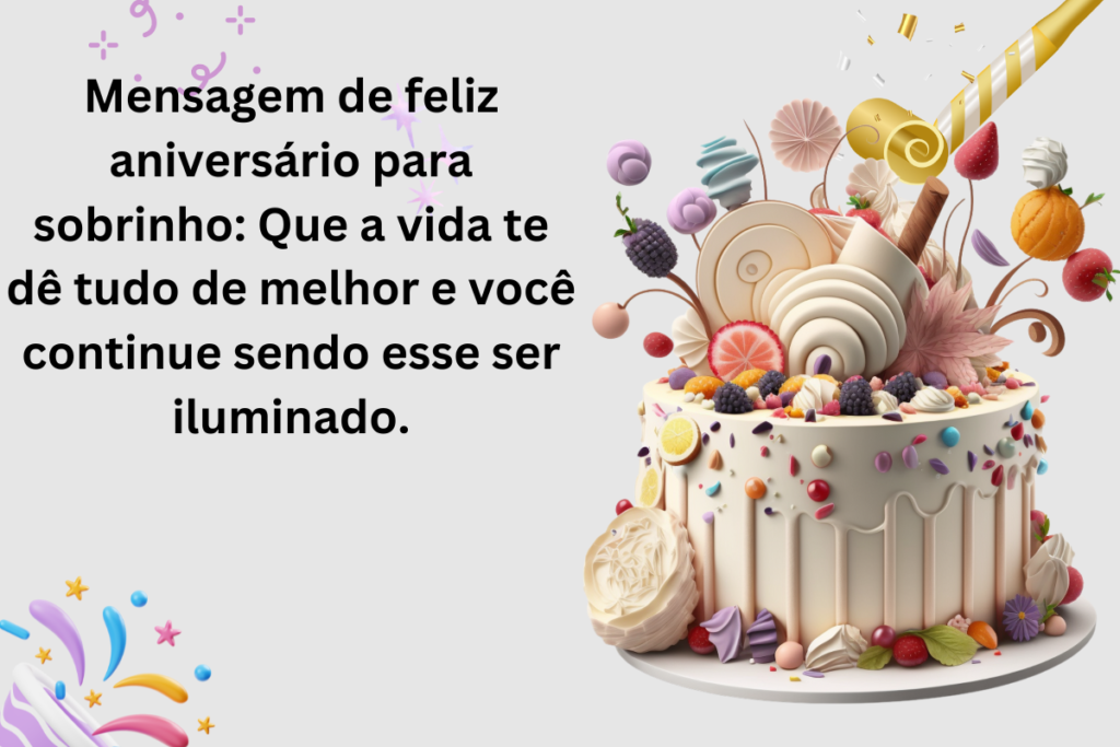 Mensagem de Feliz Aniversário Para Sobrinho