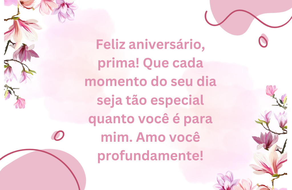 Mensagem de Aniversário Emocional Para Prima