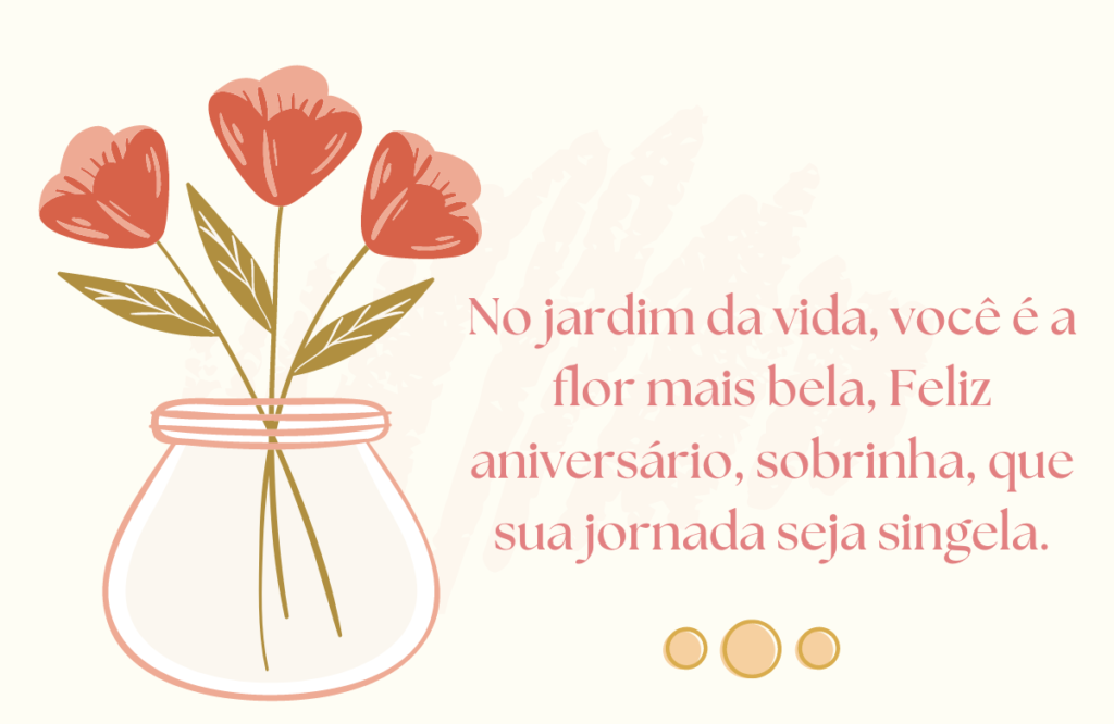 Mensagem de Aniversário de Poesia Para Sobrinha