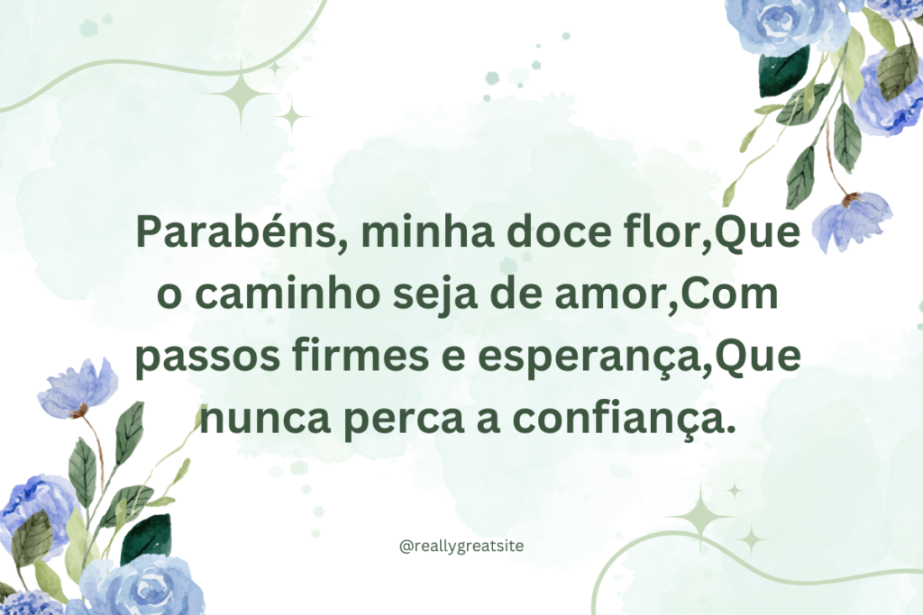 mensagem de Aniversário de Poesia Para Nora