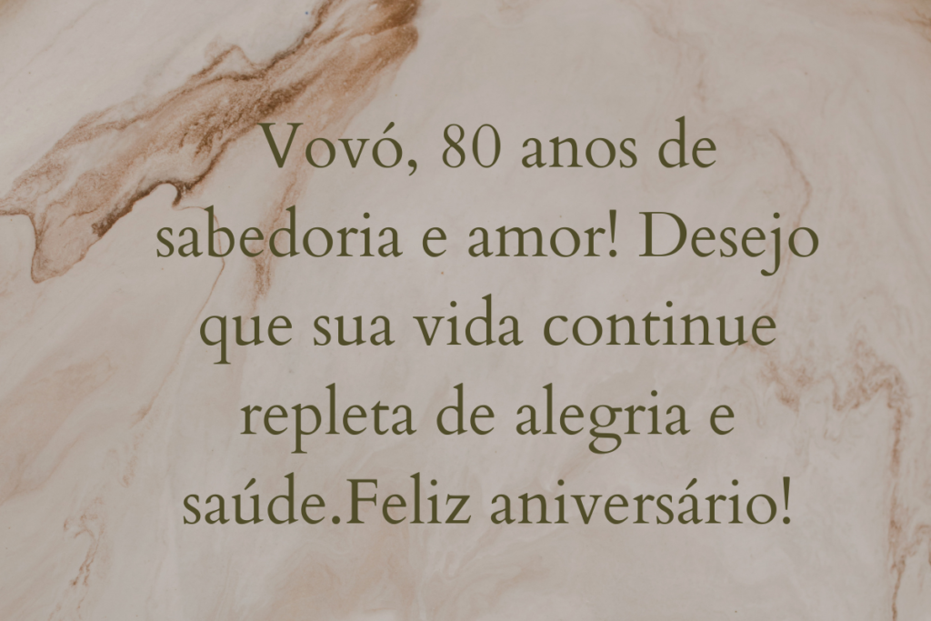 Mensagem De Aniversário De 80 Anos Para O Avô